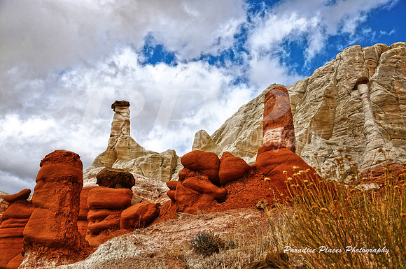 Paria Hoodoos, BLM, UT -  Red, White, and Blue