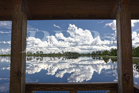Sky Reflection Framed Babcock Preserve, FL